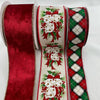 Gold, green, & red bells bow bundle x 3 ribbons - Greenery MarketRibbons & TrimVelvetbellsx3