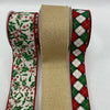 Gold Holly bow bundle x 3 ribbons - Greenery MarketRibbons & TrimGoldhollyx3