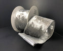 Gray crushed velvet with silver wired ribbon, 2.5"X10Y - Greenery MarketWired ribbonx962340-51