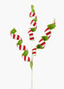 Green and red curly double sided spray - Greenery MarketPicks84754RDWTGN