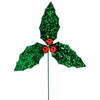 Green and red sequin holly stem - Greenery MarketMTX72002