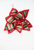 green and red stripe felt poinsettia stem - Greenery MarketMTX70398