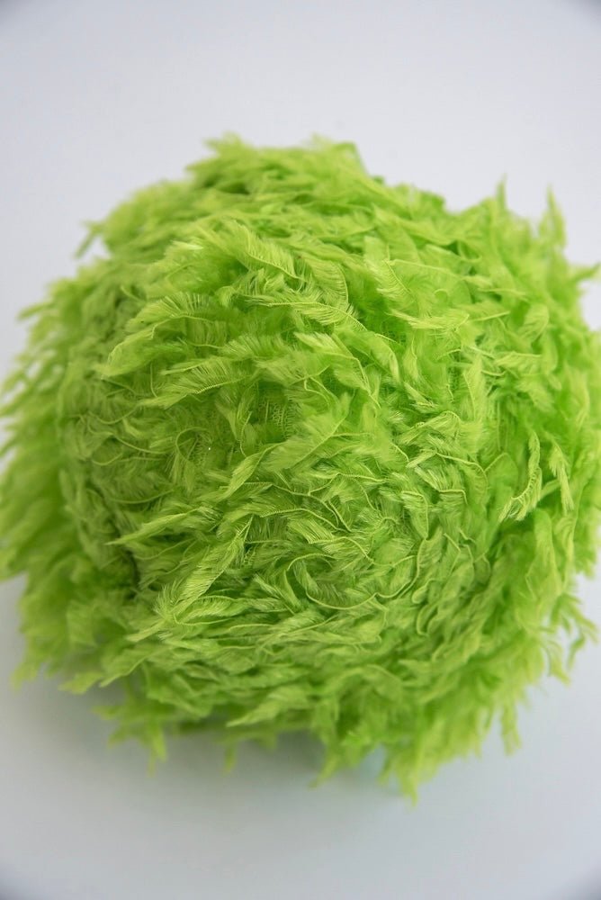 Furry Fabric Ball Ornament: Green, 3.25 — Holiday Whimsy