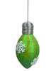 Green glittered light bulb ornament - Greenery Market85711GN