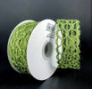 Green squiggle open weave wired ribbon, 1.5" - Greenery MarketWired ribbon67348-09-08
