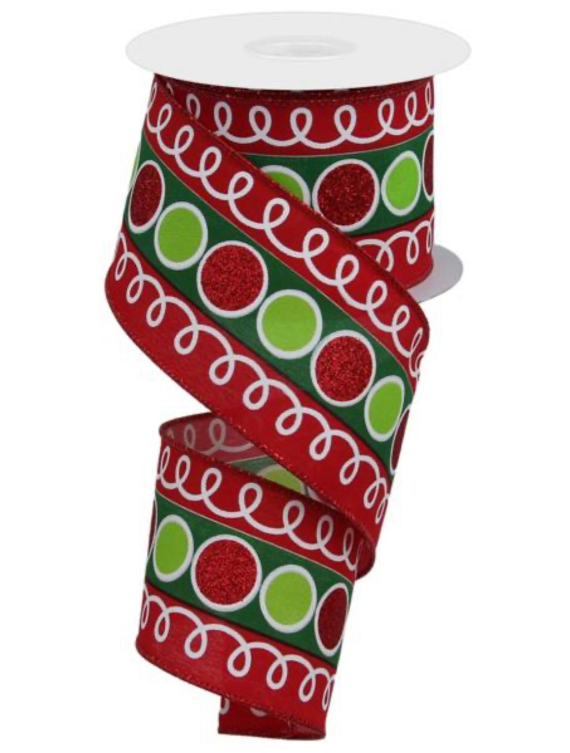 green, white, and red dots 2.5” - Greenery MarketRGE10689H