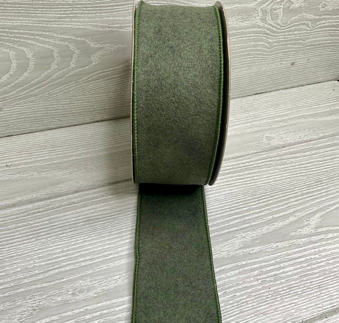 Green wool wired ribbon 2.5” - Greenery MarketRibbons & Trim138960
