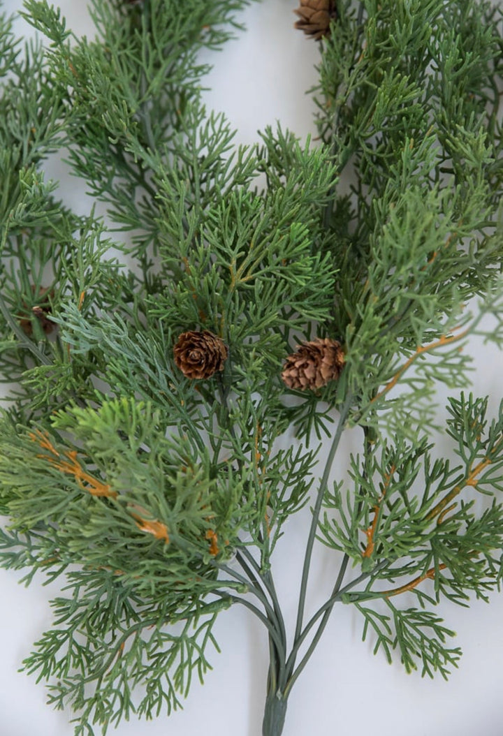 Hanging cedar and cone pine spray - Greenery Market26085