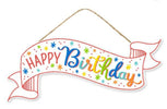 Happy Birthday party banner sign - Greenery Marketsigns for wreathsAP783162
