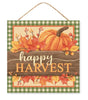 Happy harvest 10” square sign - Greenery Marketsigns for wreathsAP7217
