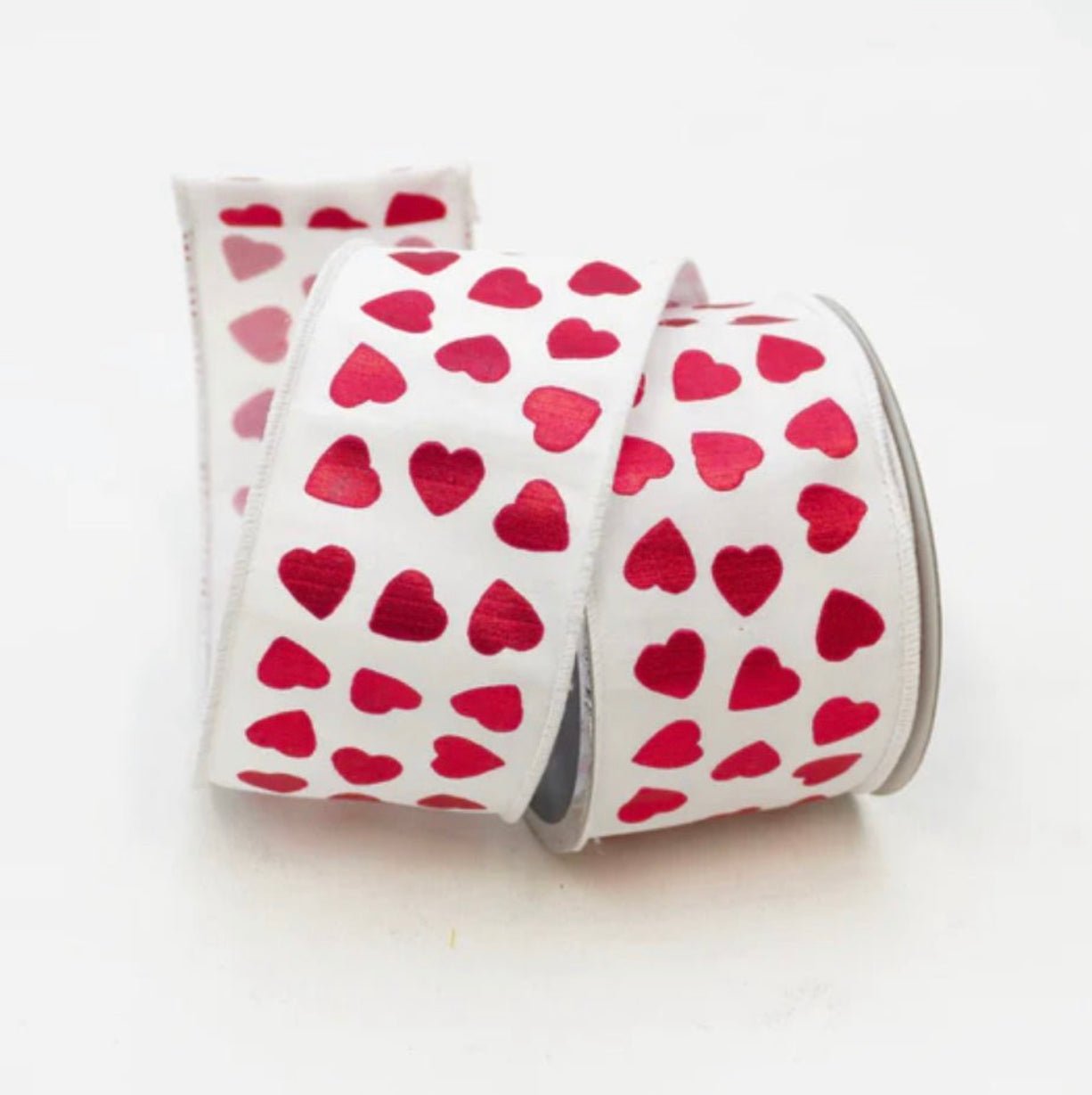 Heart ribbon 2.5” farrisilk wired ribbon - Greenery MarketRibbons & TrimRK004-02