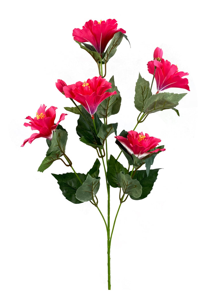 Hibiscus flower spray - pink - Greenery Market