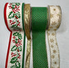 Holly and gold Christmas bow bundle - 4 rolls - Greenery MarketRibbons & Trimhollygoldx4
