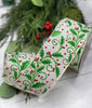 Holly wired ribbon 2.5” - Greenery MarketRibbons & Trim179570