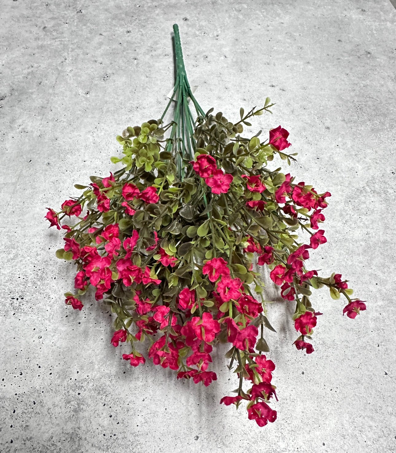 Hot pink filler flowers and boxwood greenery - Greenery Marketartificial flowers76628