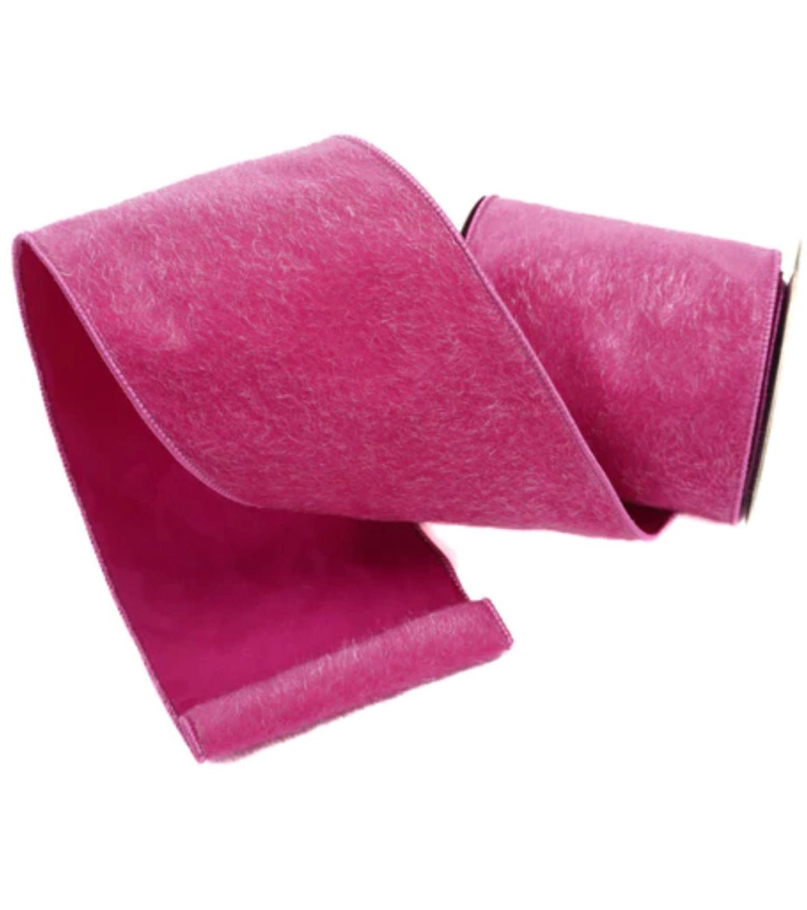 Hot pink fuzzy fleece 2.5” farrisilk wired ribbon - Greenery MarketRibbons & TrimRc073-08
