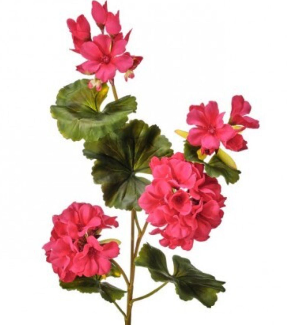 Hot pink, geranium spray, real touch - Greenery Marketartificial flowersMTF24296 HTPK