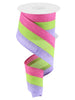 Hot pink, lime green, and lavender wired ribbon, 2.5” - Greenery Marketwired ribbonRg160449