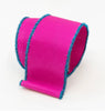 Hot Pink luster with tinsel edge 4” farrisilk wired ribbon - Greenery MarketRibbons & TrimRU037-14