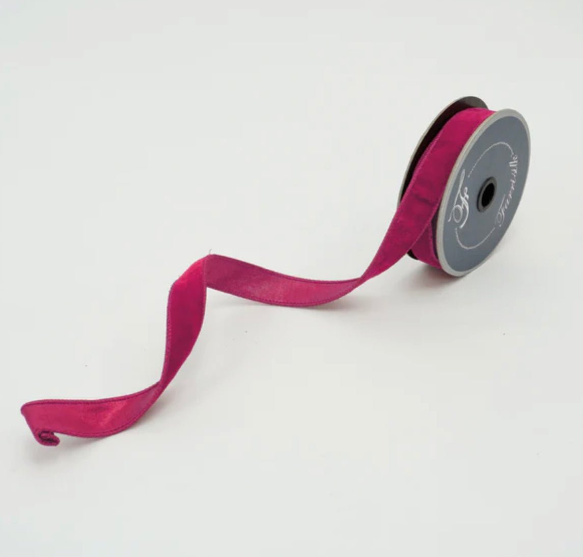 Hot pink plush velvet luster .75” farrisilk wired ribbon - Greenery MarketRibbons & TrimRV000-15