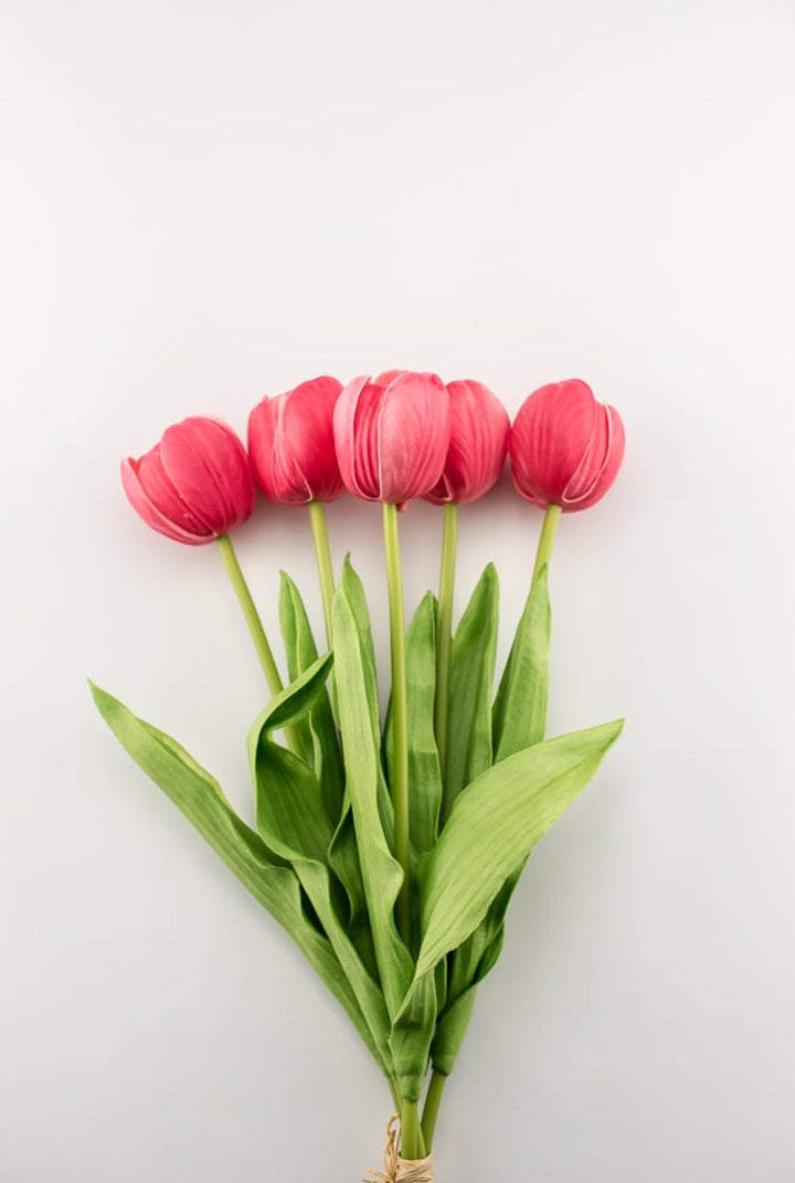 Hot pink, soft touch, life like tulip bundle - Greenery Market2260018HP