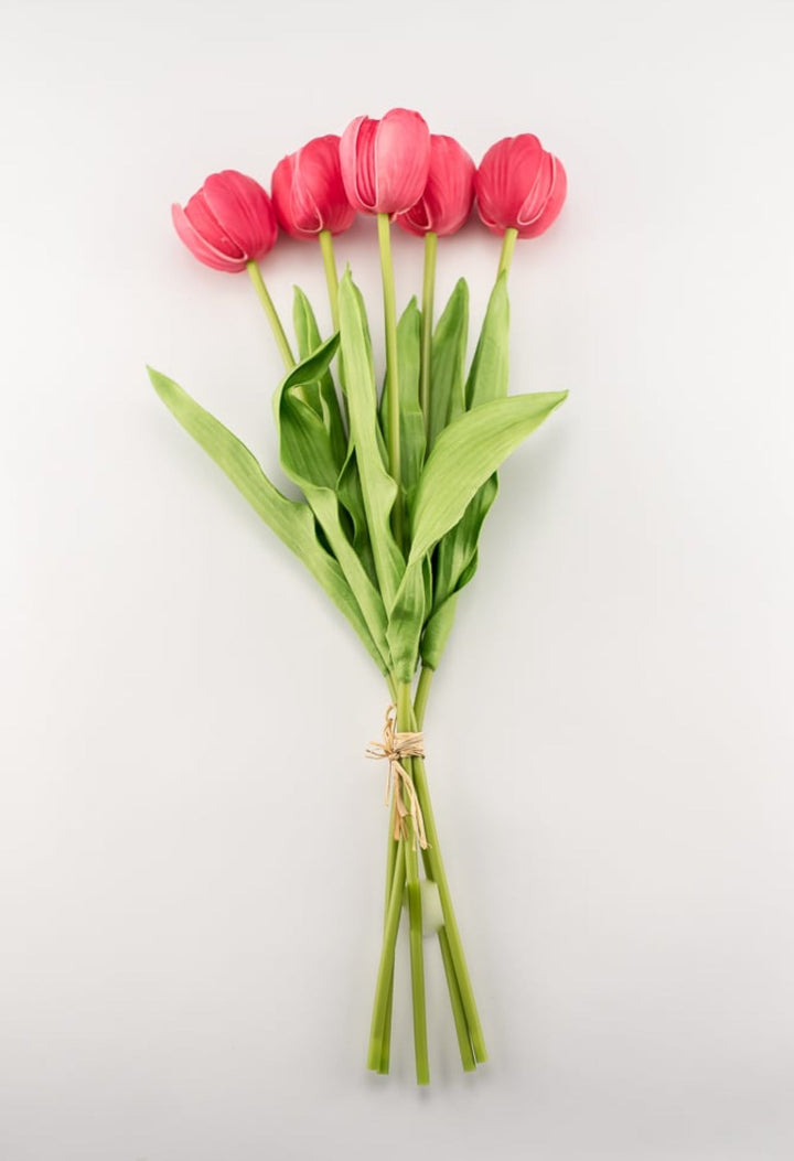 Hot pink, soft touch, life like tulip bundle - Greenery Market2260018HP