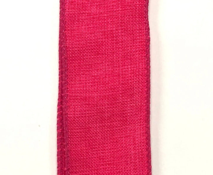 Hot pink solid linen 1.5” wired ribbon - Greenery MarketWired ribbonX314809-44