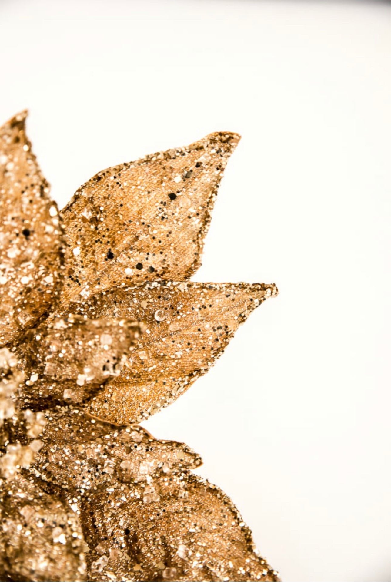 Jeweled and beaded poinsettia stem - gold - Greenery MarketXg902-go