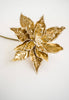 Jeweled and beaded poinsettia stem with pearls - gold - Greenery MarketXg844-go