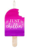 Just chillin pink Popsicle cutout sign - Greenery Market Wreath attachments