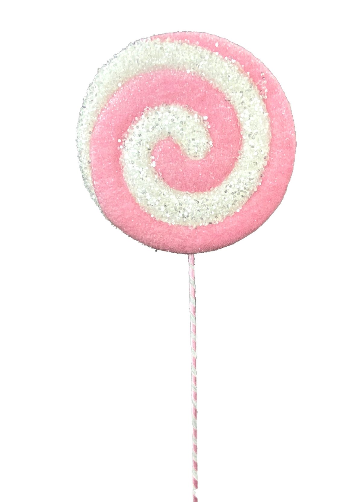 Large, pink Faux lollipop with shimmer - Greenery MarketOrnaments85245pkwt