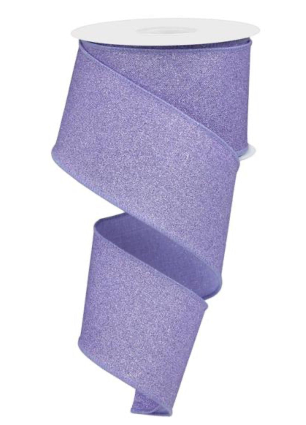 Lavender, solid fine glitter wired ribbon 2.5” - Greenery MarketWired ribbonRGE138113