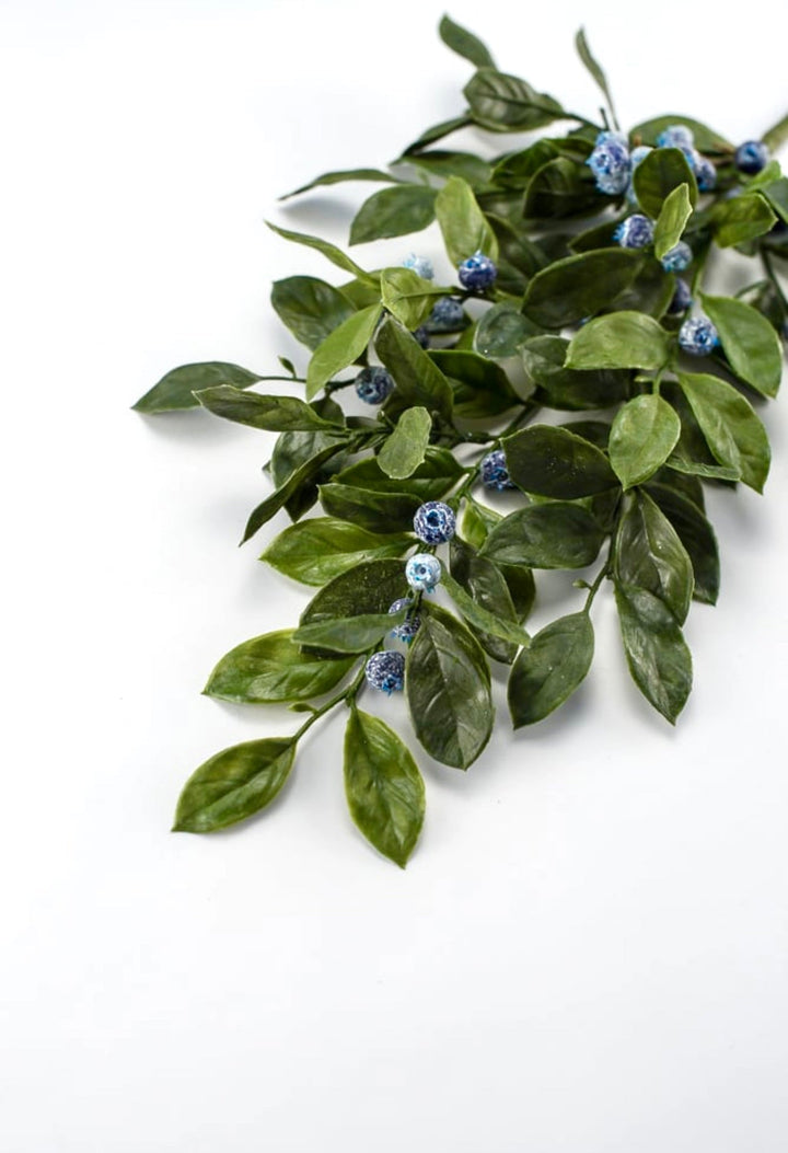 Leaves and blueberries spray - Greenery Marketartificial flowersB1593-BG