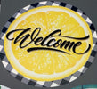 Lemon welcome sign with black and white plaid 10” - Greenery MarketSeasonal & Holiday Decorationsblackwhite10