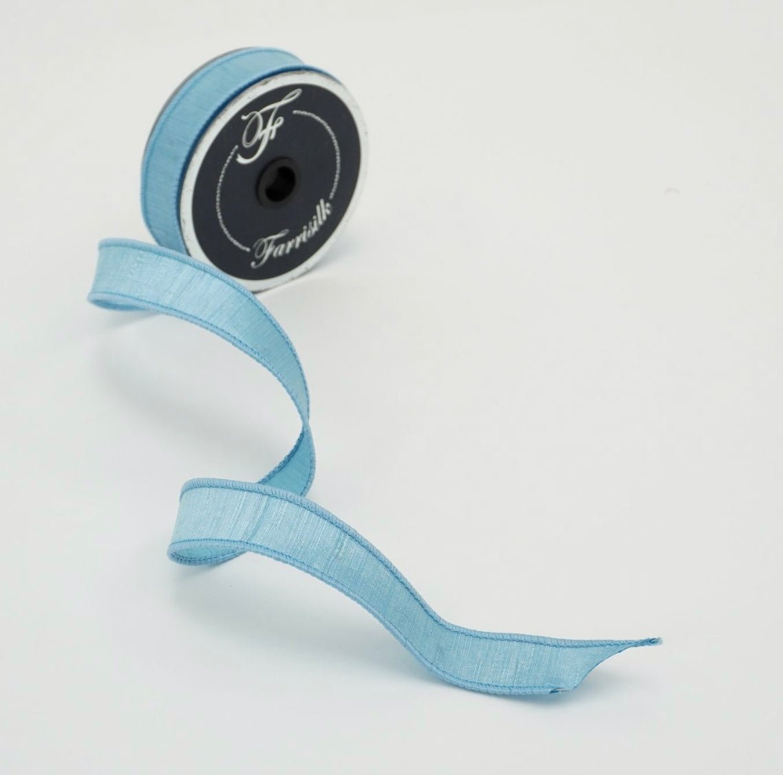 Light blue shabby silk 1” farrisilk wired ribbon - Greenery MarketRibbons & TrimRK114-16