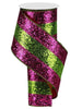 lime green, & hot pink glitter wired ribbon, 4" - Greenery MarketWired ribbonRg89834J