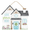 Love grows here house sign - Greenery Marketsigns for wreathsAP7088