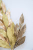 Matte metallic and glittered bay leaf spray - Greenery MarketArtificial Flora2825187GD