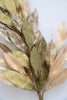 Matte metallic and glittered bay leaf spray - Greenery MarketArtificial Flora2825187GD