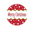 Merry Christmas metal polka dot 8” round sign - Greenery MarketSeasonal & Holiday DecorationsMd0958