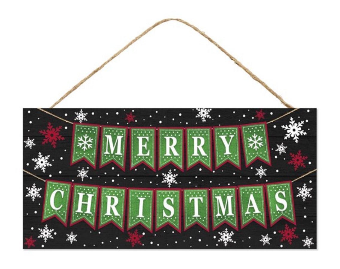 Merry Christmas sign - Greenery Marketsigns for wreathsAP7236