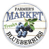 Metal Blueberries farmers market sign - Greenery Market signs for wreaths