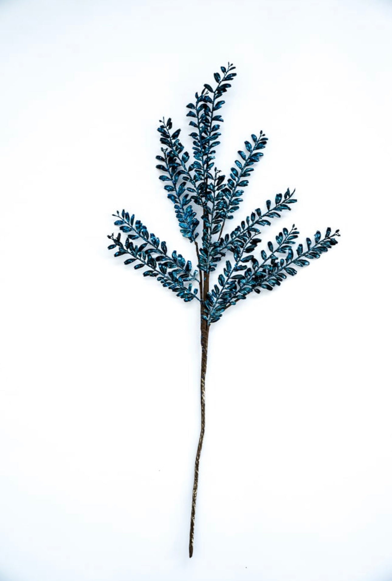 Midnight blue metallic mini leaf spray - Greenery MarketChristmasXG846-MID