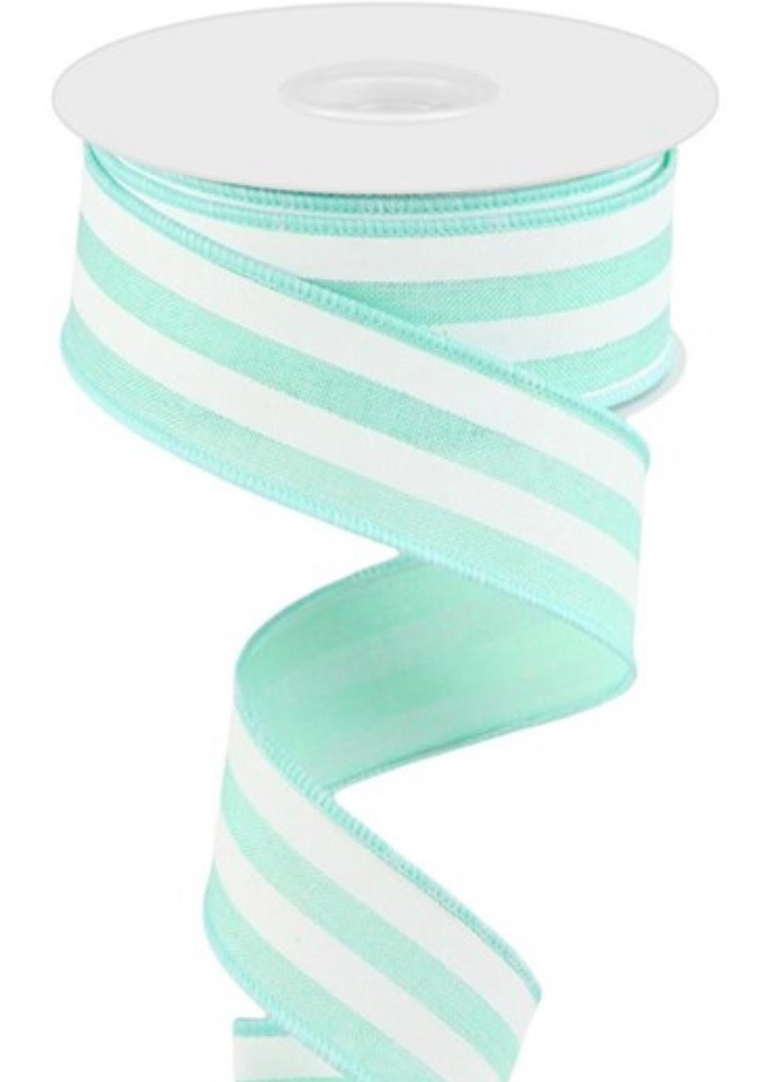 Mint green Cabana stripe wired ribbon 1.5” - Greenery MarketWired ribbonRGC1562AN