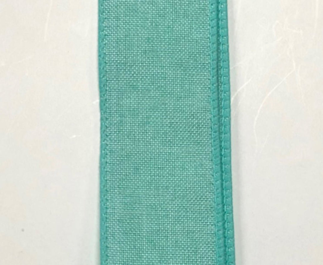 Mint green linen, wired ribbon 2.5” - Greenery MarketWired ribbonX314840-06