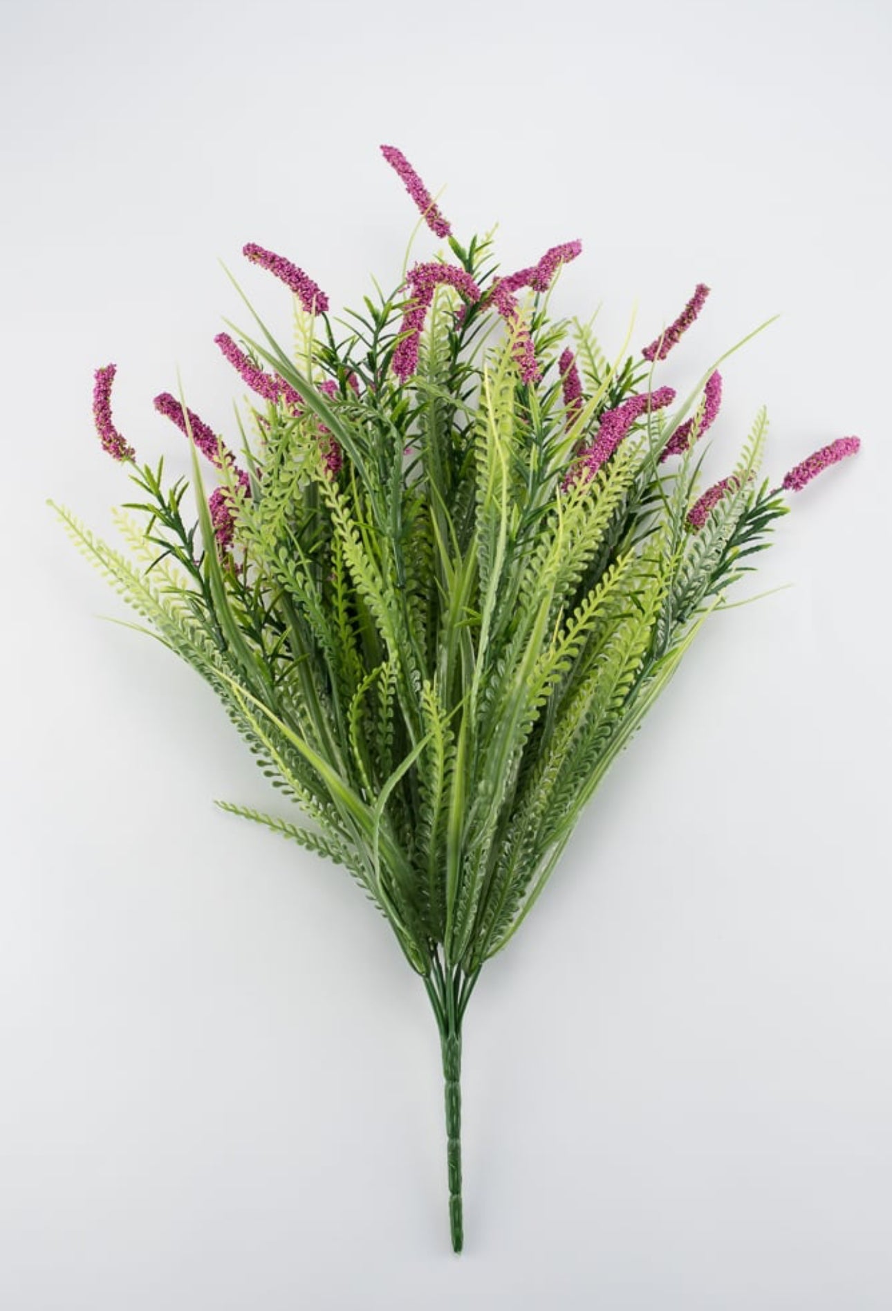 Mixed cattail and greenery bush - fuchsia - Greenery Marketartificial flowers83366-FU