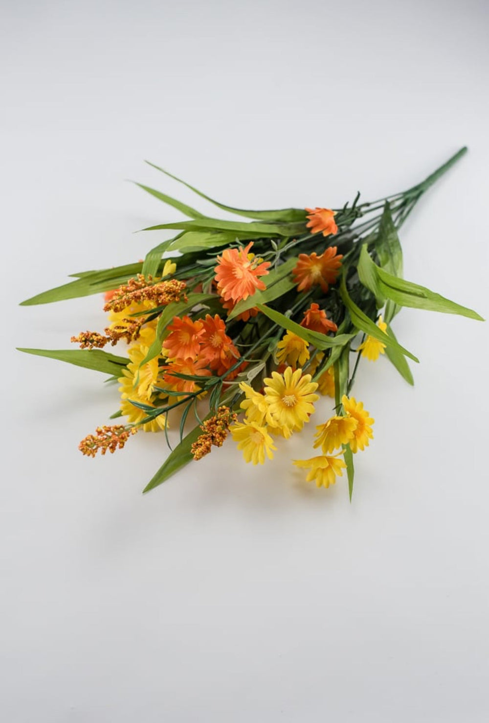 Mixed daisies bush - yellow orange - Greenery MarketArtificial Flora83399-ORYEL