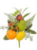 Mixed faux fruits, lemons, apples, pears and orange bush, lemon stems - Greenery Marketfruit80938