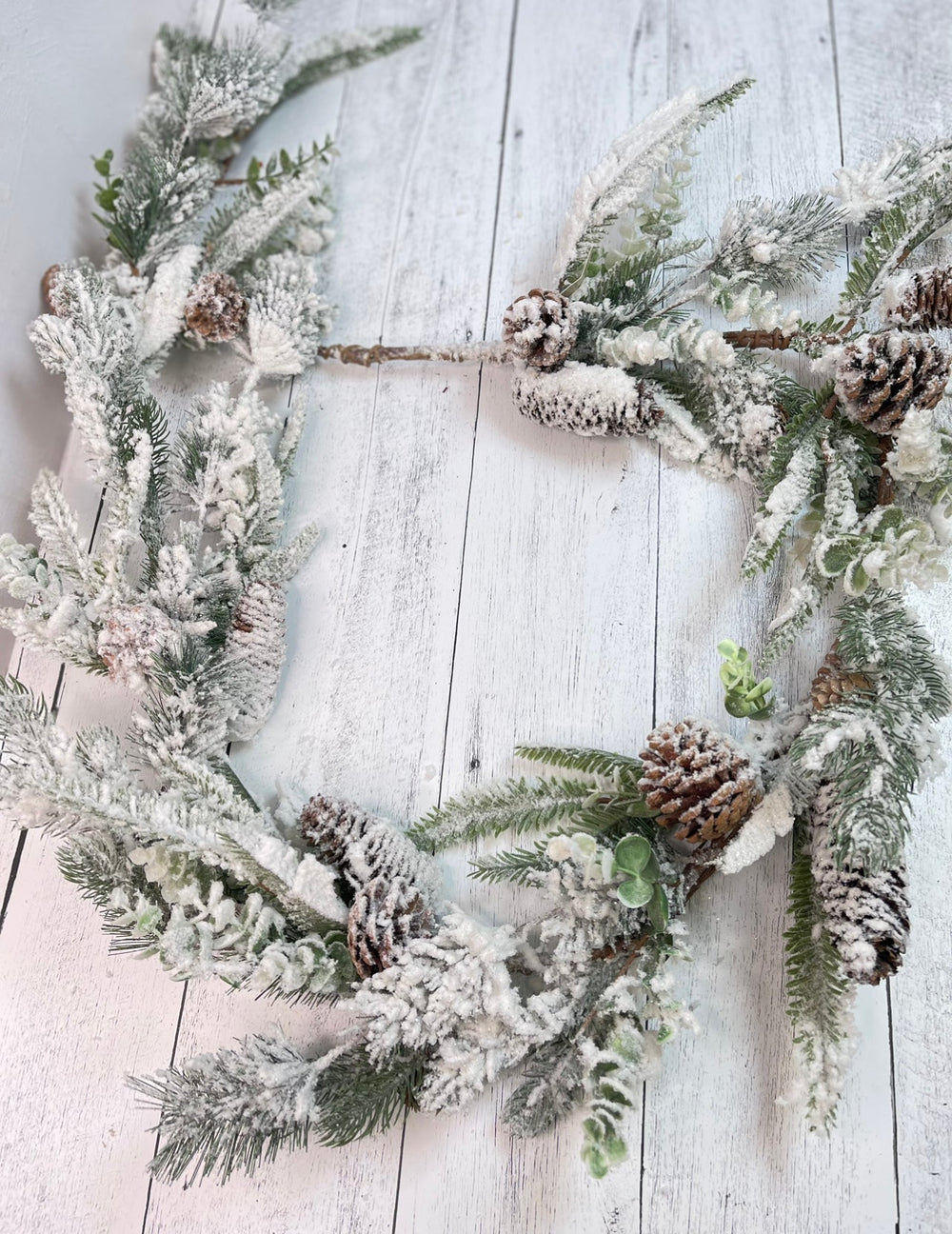 Mixed flocked greenery garland 6’ - Greenery MarketWreaths & Garlands173141