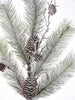 Mixed flocked pine, twig, and cone spray - Greenery MarketArtificial Flora204223